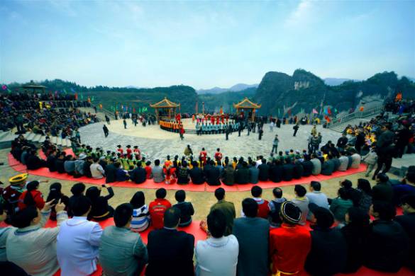 仡佬族祭天朝祖祭祀大典现场 仡佬族祭天朝祖祭祀大典现场