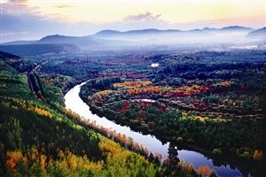 漠河晨景 漠河晨景