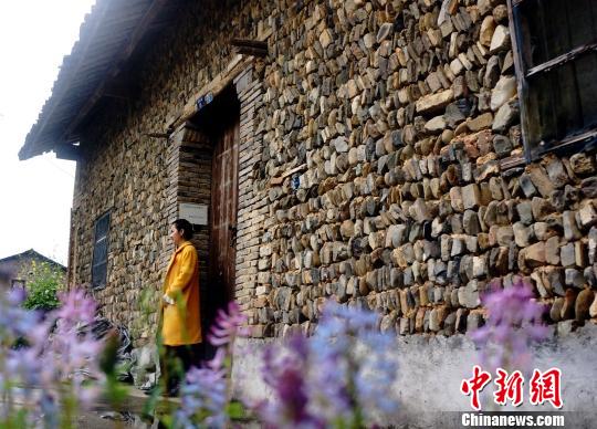 德兴市李宅乡的石头屋成为乡村旅游的独特风景。3月29日拍摄。 王昊阳 摄